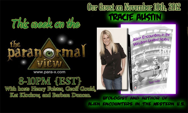 Tracie Austin; Paranormal View 10 November 2012