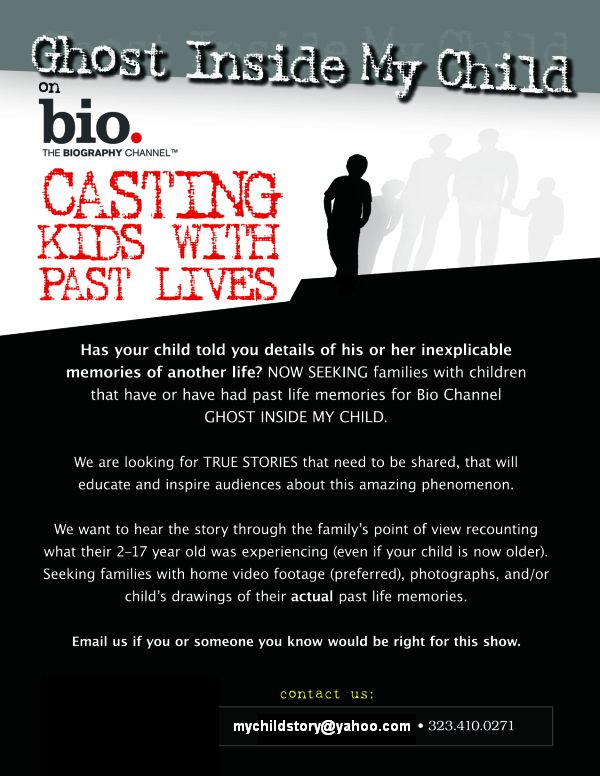 ''The Ghost Inside My Child'' Casting Call