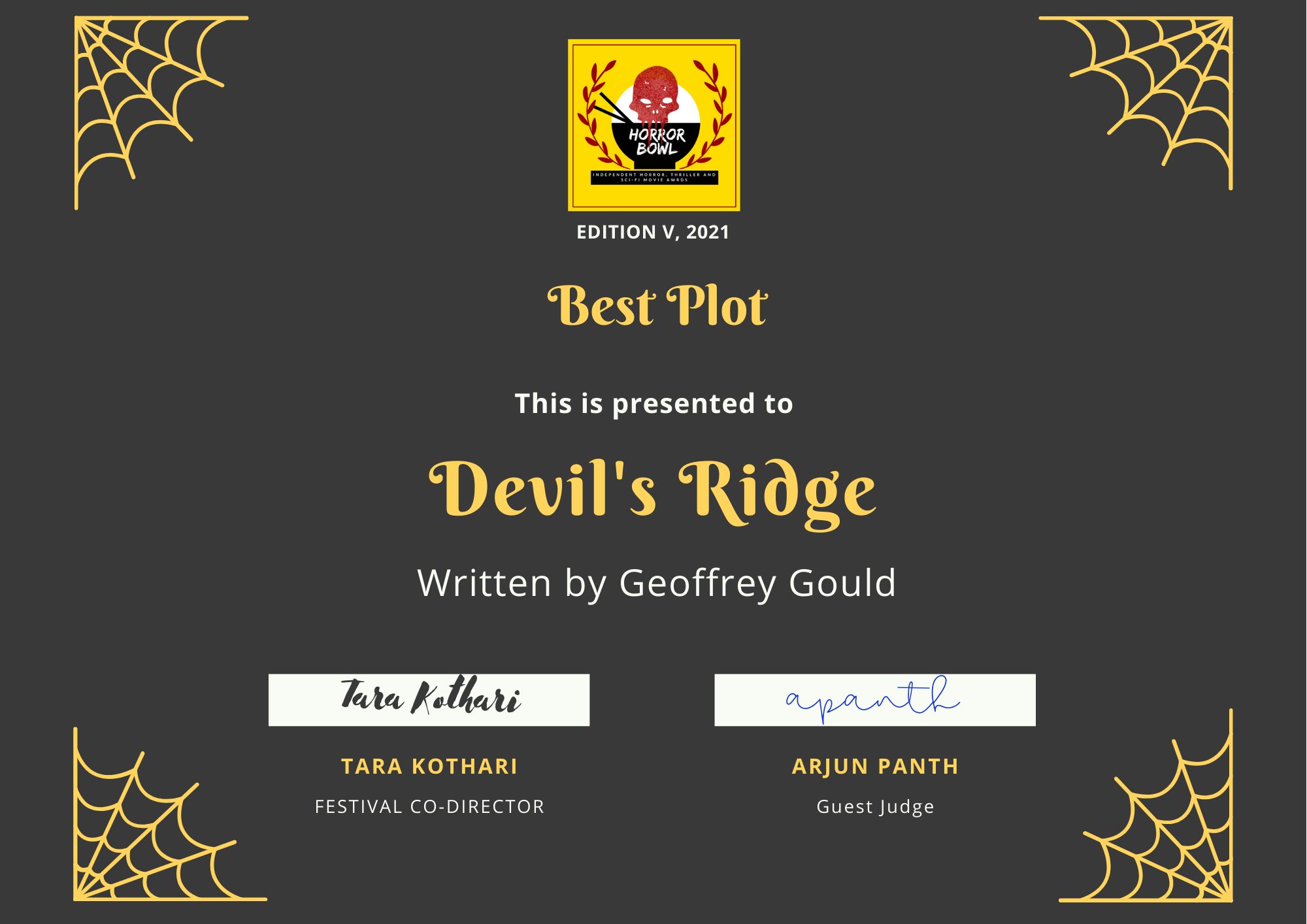 Devil's Ridge Win Certificate