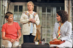 Pamela Salem, left, Claire Jacobs and Nicola Bertram starred in Alan Ayckbourn's 'Snake in the Grass' at the Matrix Theater, April 2008