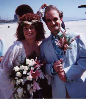 Megan Mullally as Patty with Geoffrey Gould as Mr. Leon