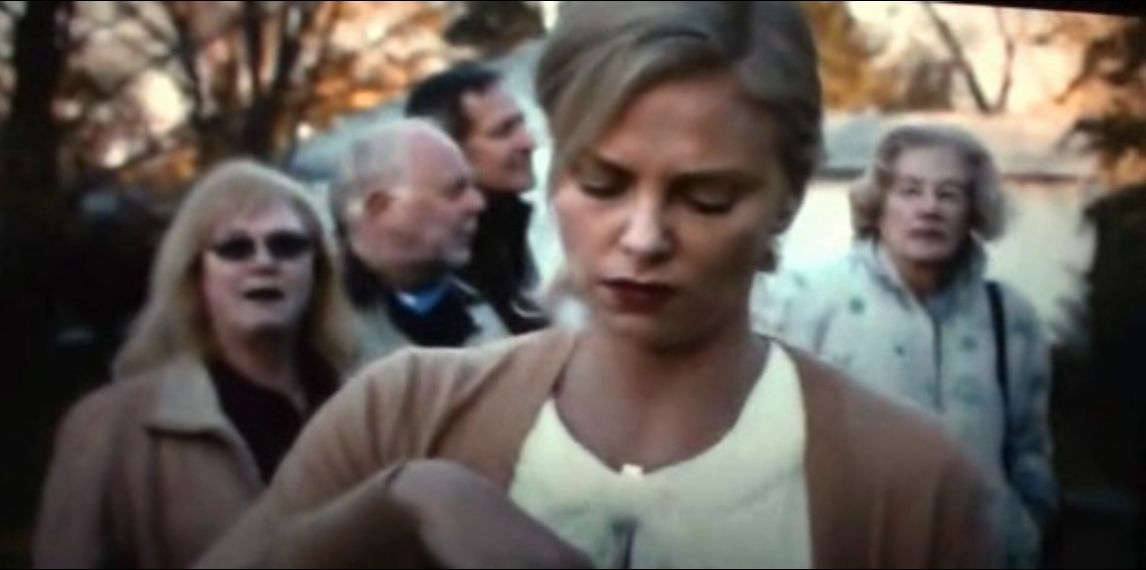 Jeannette Gould in the background of ''Young Adult''